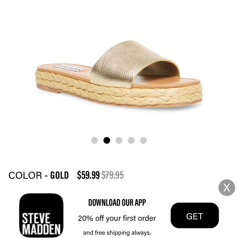 Gold Steve Madden sandals